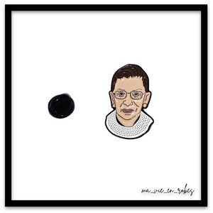 New! Ruth Bader Ginsberg Lapel, Jacket Tie-Tac Pin